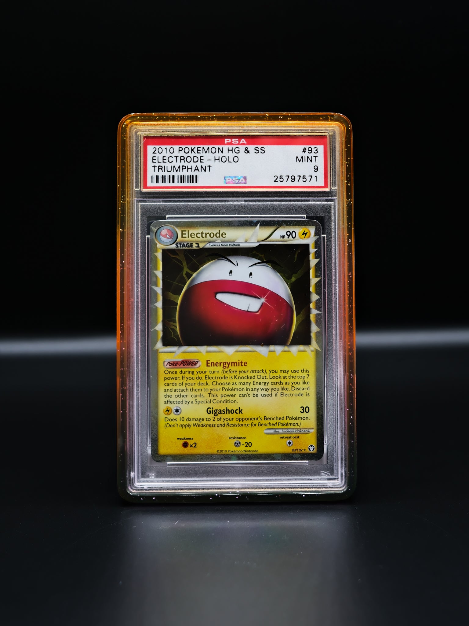 Pokemon Electrode Holo Triumphant (93/102): PSA 9 Slab